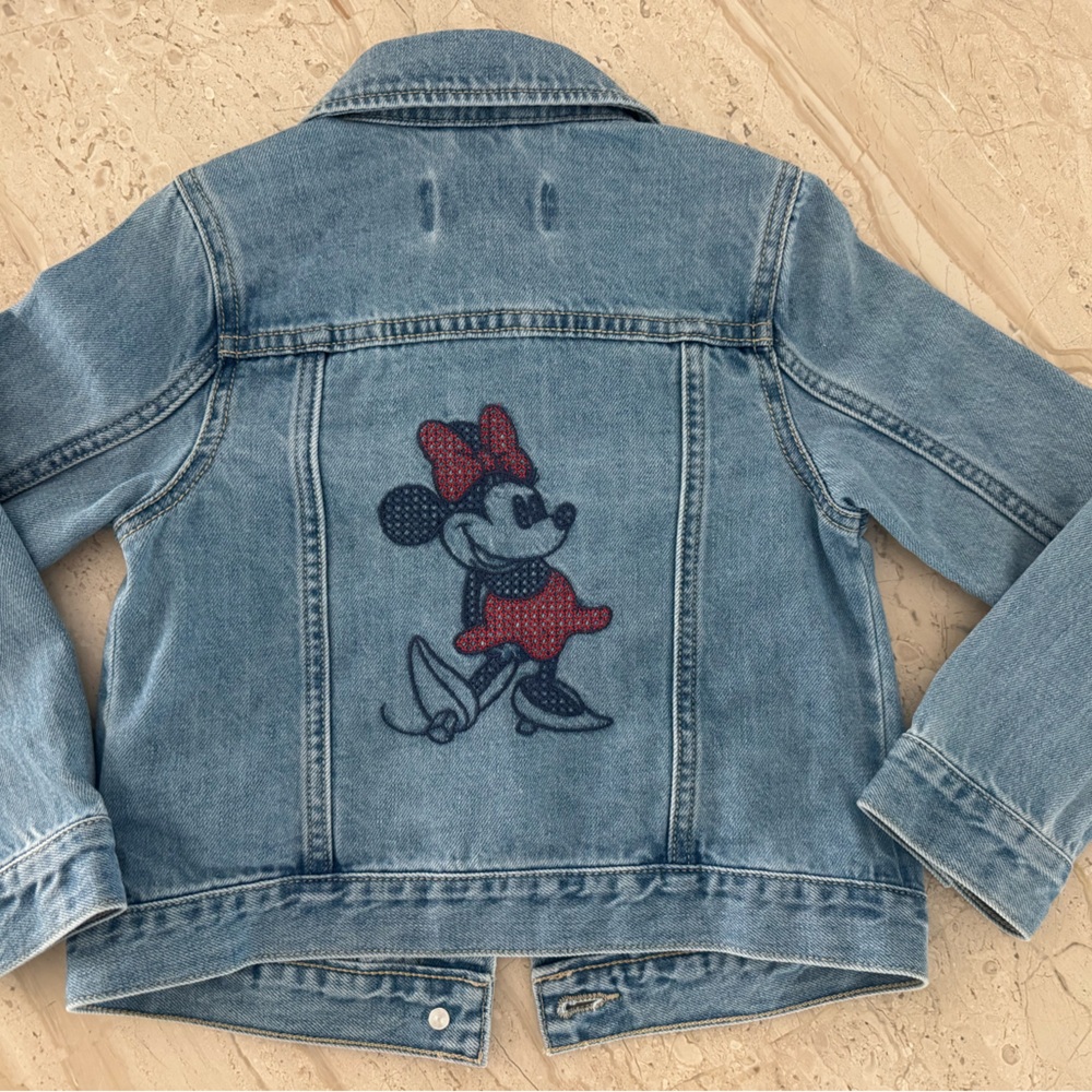 Baby Gap & Disney embroidered Minnie Mouse toddler denim jacket